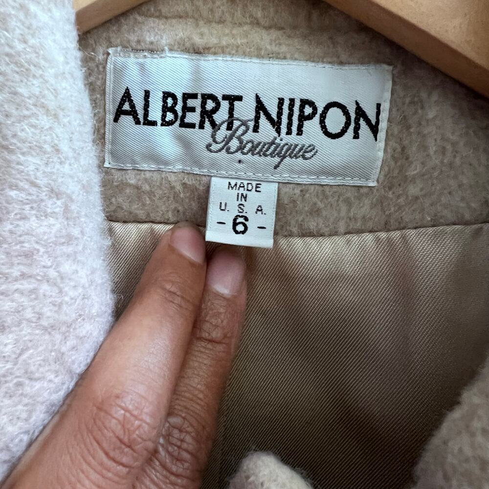 Vintage Albert Nipon Wool & Mohair Cream Ivory Ja… - image 8